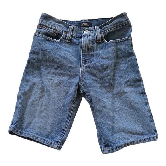 Vintage Polo Ralph Lauren The hampton boys size 8 Denim Short Jort - Picture 1 of 7
